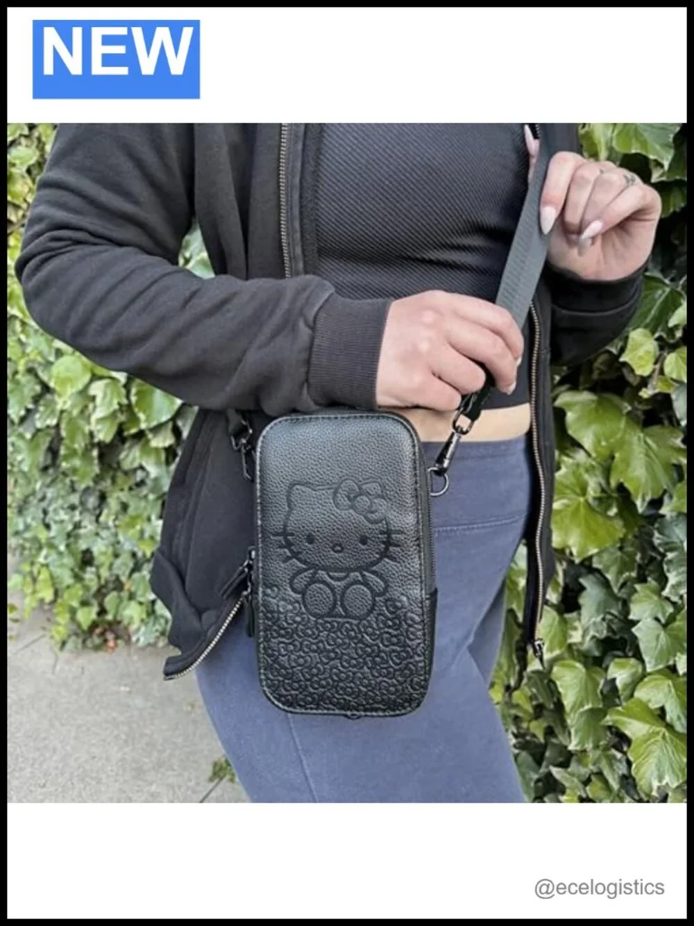Sanrio Hello Kitty Phone Pouch Crossbody Bag 3-in-1 Vegan PU Leather Wallet